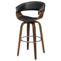 Zion Black Swivel Bar Stool - furniture place usa