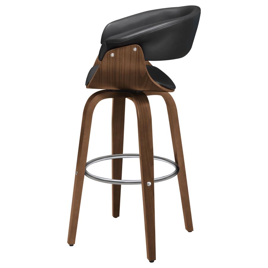 Zion Black Swivel Bar Stool - furniture place usa