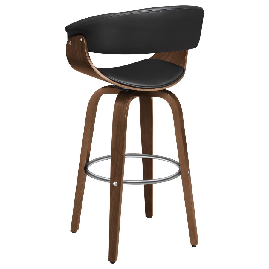 Zion Black Swivel Bar Stool - furniture place usa
