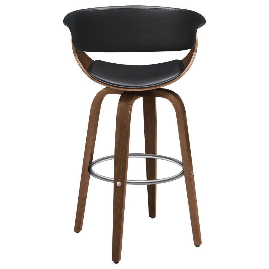 Zion Black Swivel Bar Stool - furniture place usa