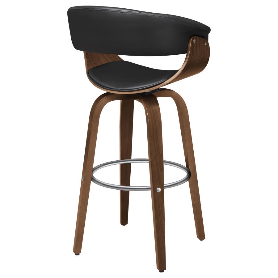 Zion Black Swivel Bar Stool - furniture place usa