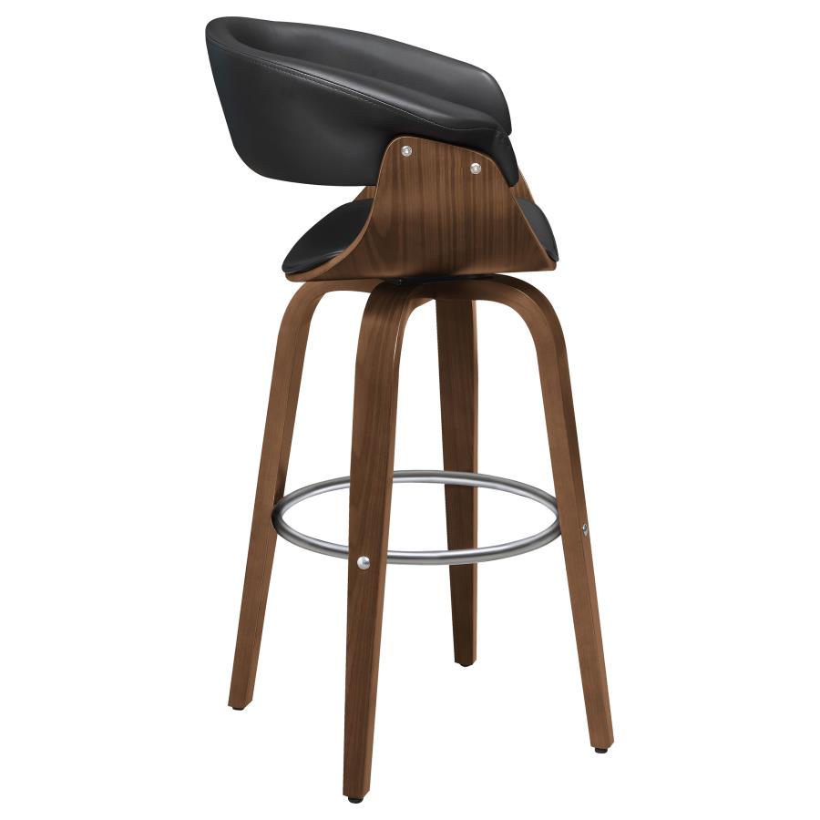 Zion Black Swivel Bar Stool - furniture place usa