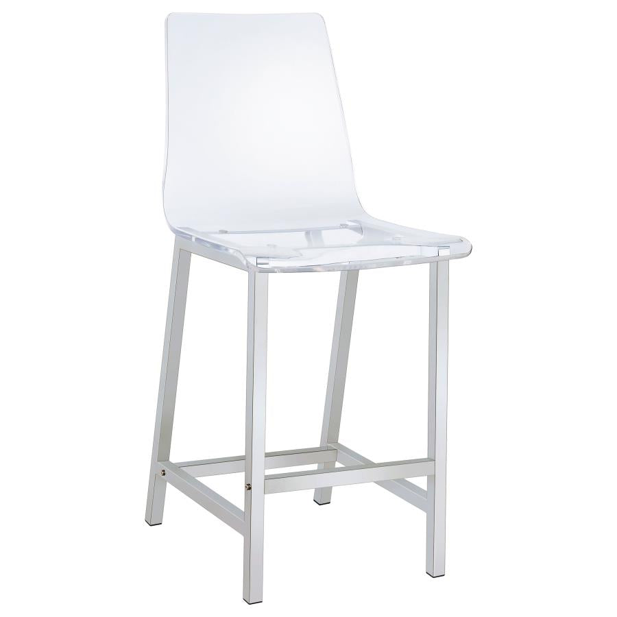 Juelia Clear Counter Stool - furniture place usa