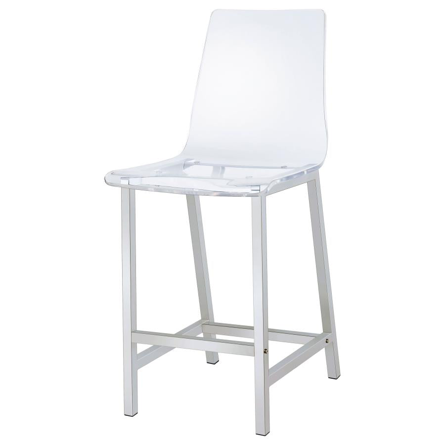 Juelia Clear Counter Stool - furniture place usa