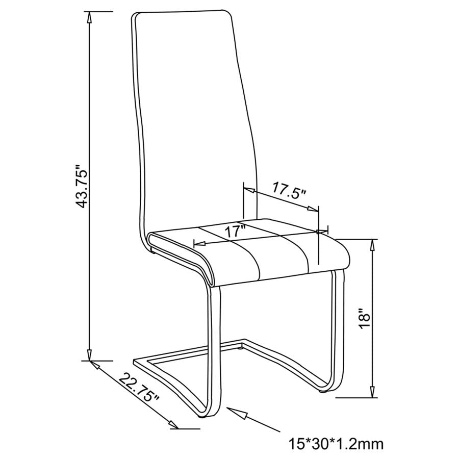 Montclair Black Side Chair - furniture place usa