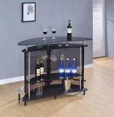 Amarillo Black Home Bar - furniture place usa