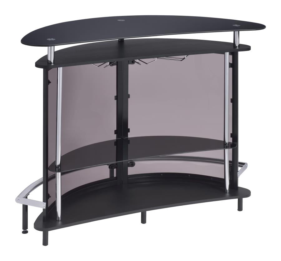 Amarillo Black Home Bar - furniture place usa