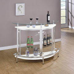 Amarillo White Home Bar - furniture place usa