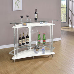 Amarillo White Home Bar - furniture place usa