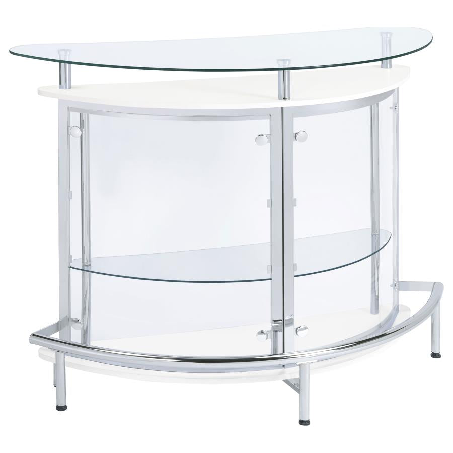 Amarillo White Home Bar - furniture place usa
