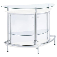 Amarillo White Home Bar - furniture place usa