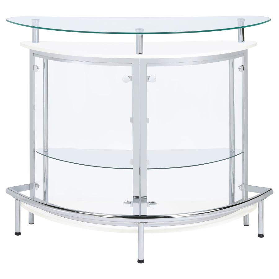Amarillo White Home Bar - furniture place usa