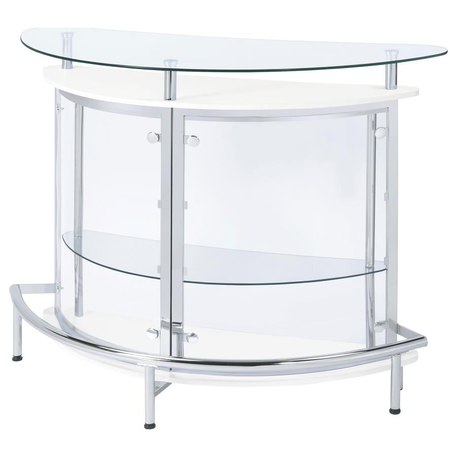 Amarillo White Home Bar - furniture place usa