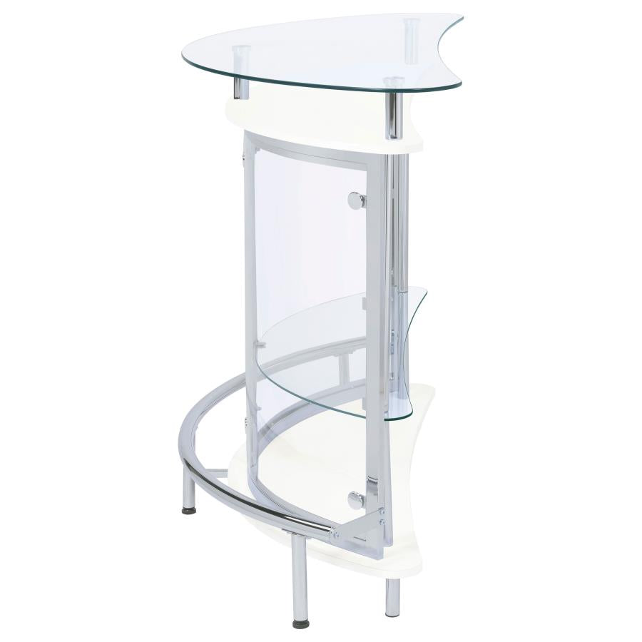 Amarillo White Home Bar - furniture place usa