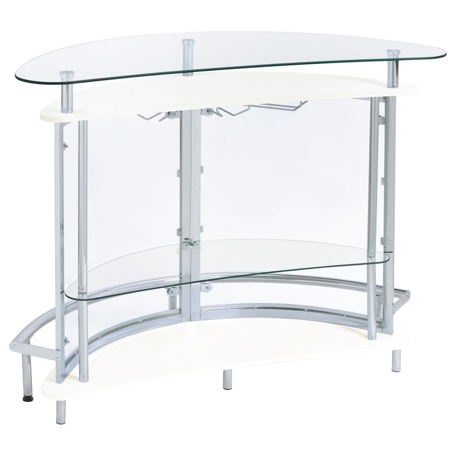 Amarillo White Home Bar - furniture place usa