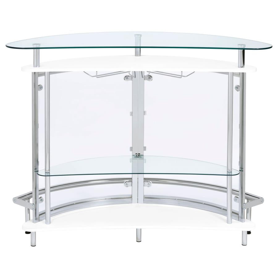 Amarillo White Home Bar - furniture place usa