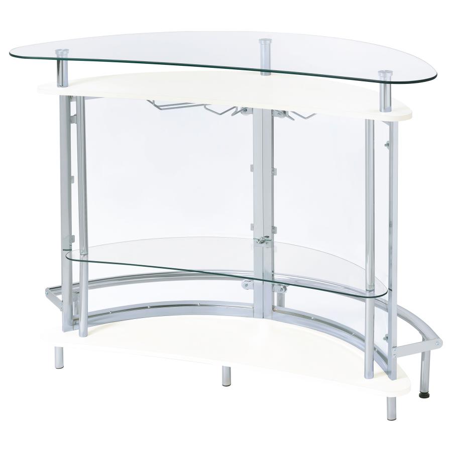 Amarillo White Home Bar - furniture place usa