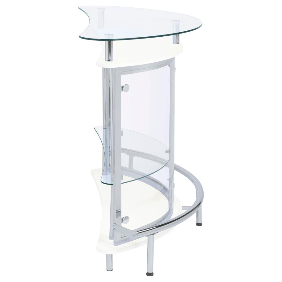 Amarillo White Home Bar - furniture place usa