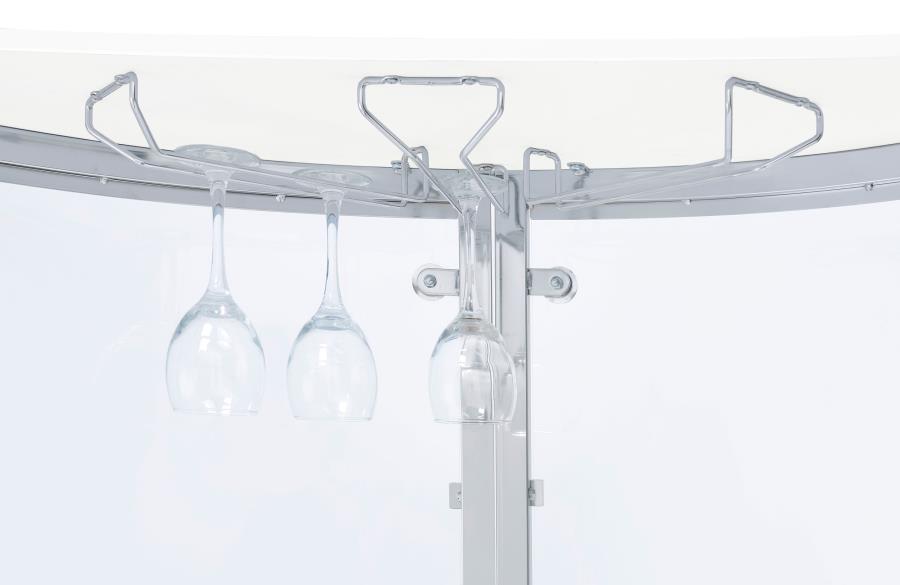 Amarillo White Home Bar - furniture place usa