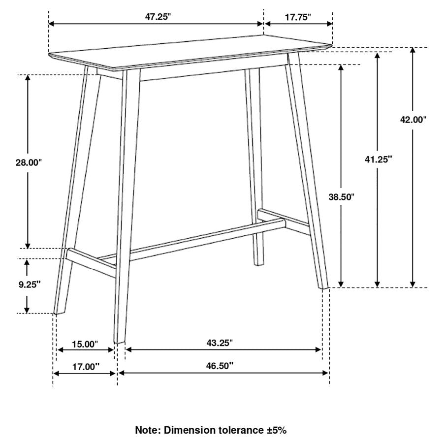 Finnick Brown Bar Table - furniture place usa
