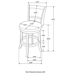 Broxton Black Swivel Bar Stool - furniture place usa