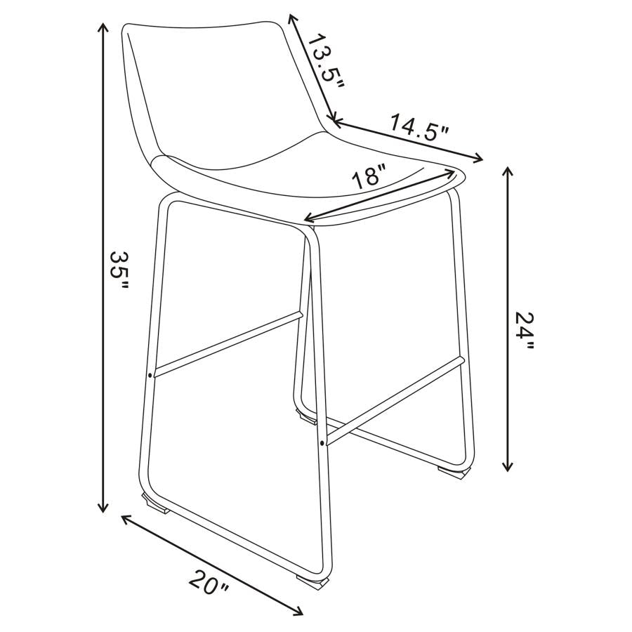 Michelle Brown Counter Stool - furniture place usa