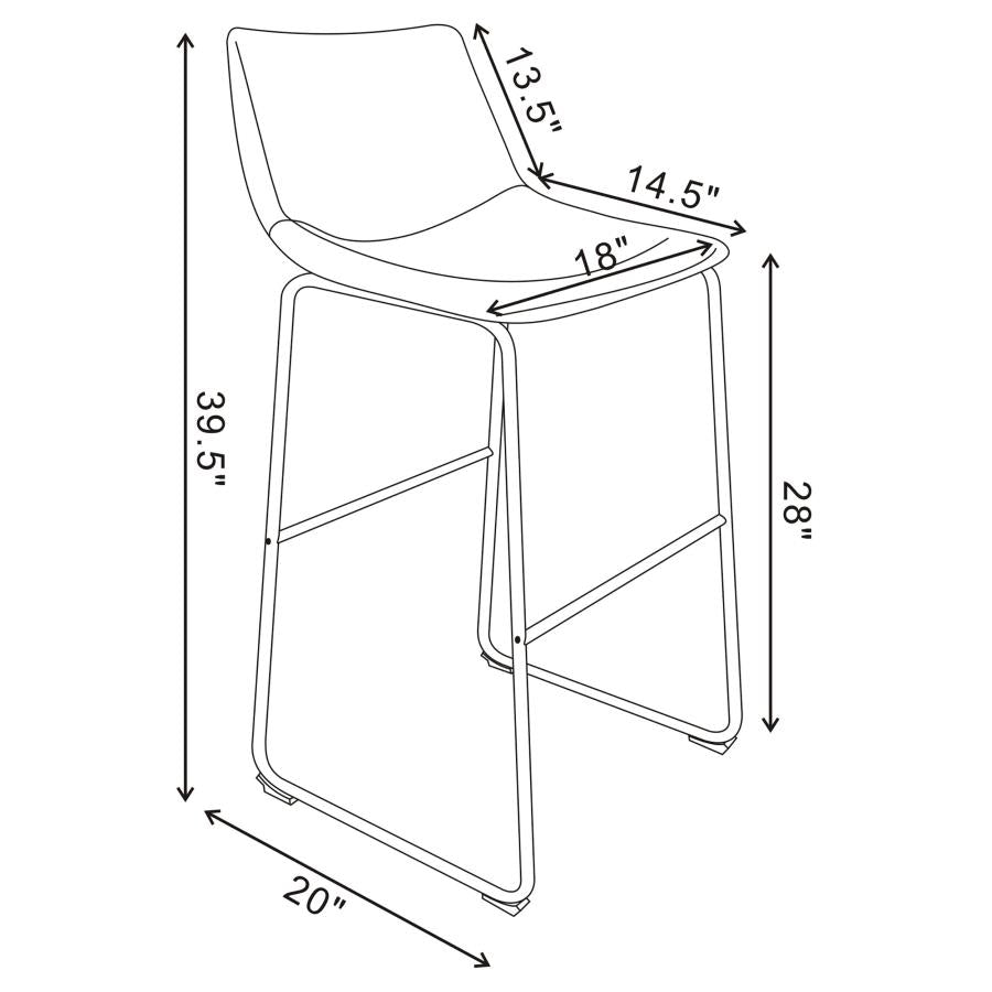 Michelle Brown Bar Stool - furniture place usa