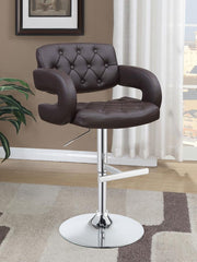 Brandi Brown Adjustable Bar Stool - furniture place usa
