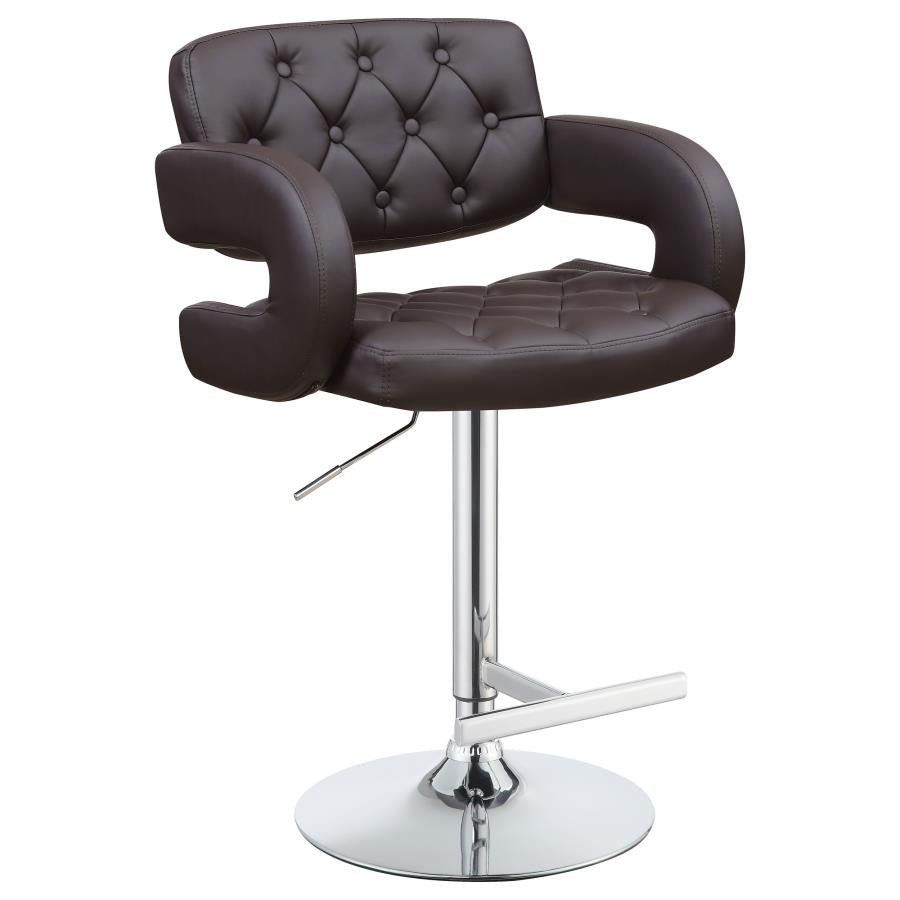 Brandi Brown Adjustable Bar Stool - furniture place usa