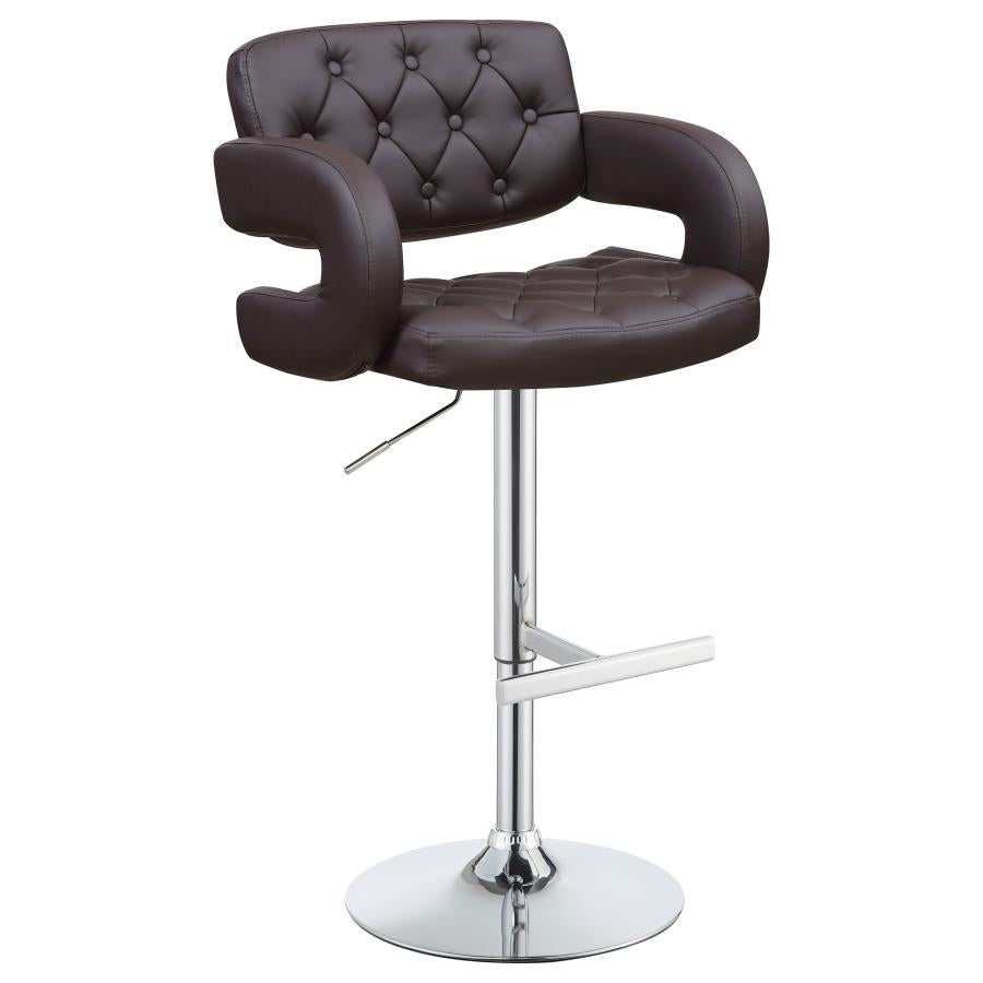 Brandi Brown Adjustable Bar Stool - furniture place usa
