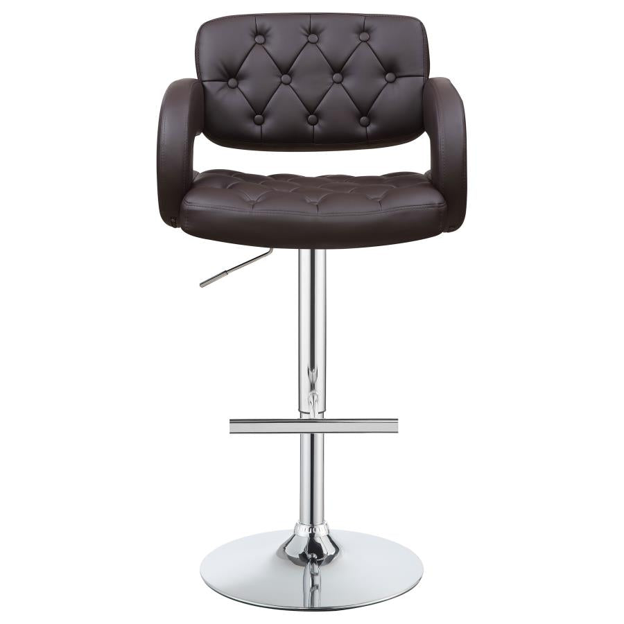Brandi Brown Adjustable Bar Stool - furniture place usa