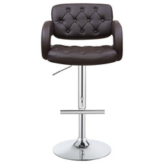 Brandi Brown Adjustable Bar Stool - furniture place usa