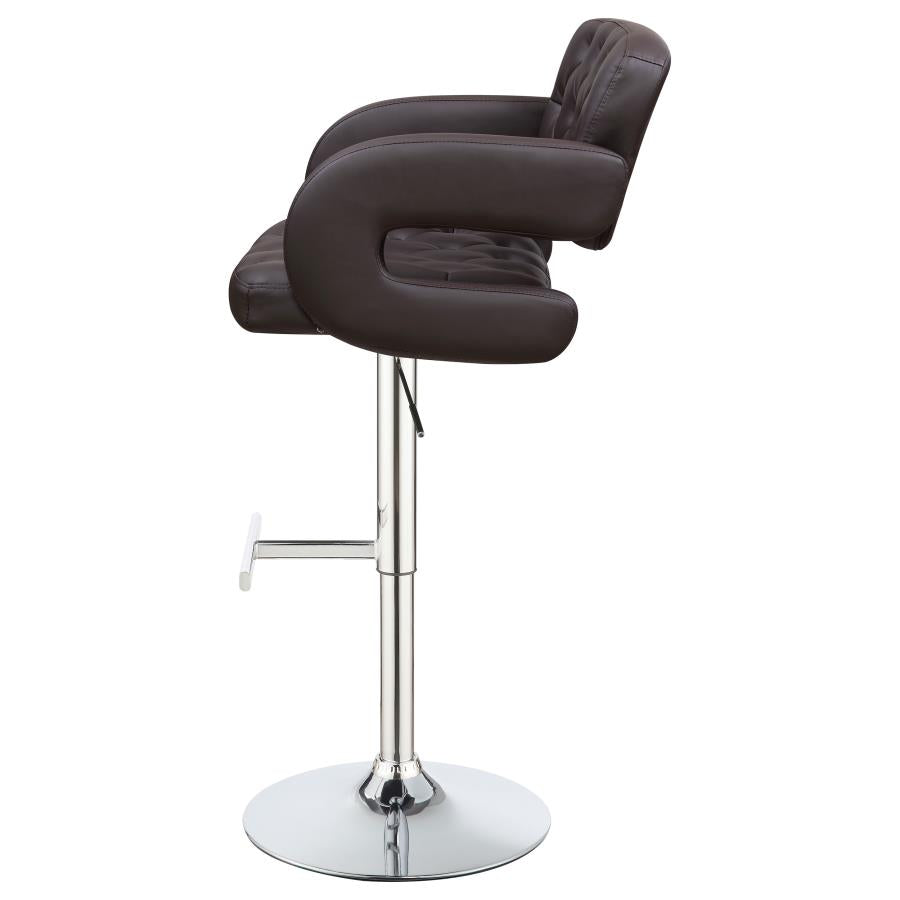Brandi Brown Adjustable Bar Stool - furniture place usa