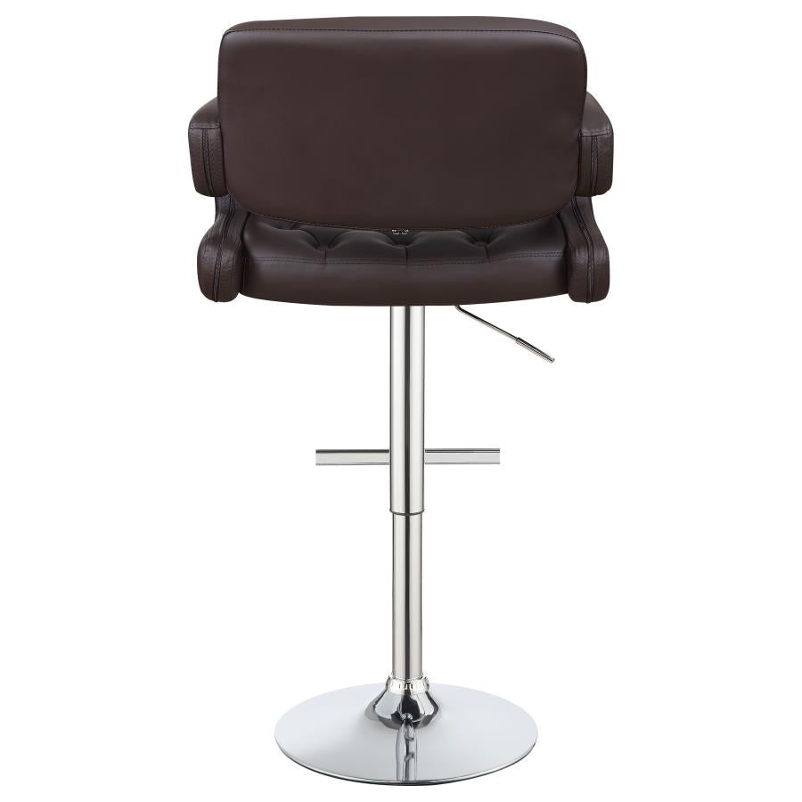 Brandi Brown Adjustable Bar Stool - furniture place usa