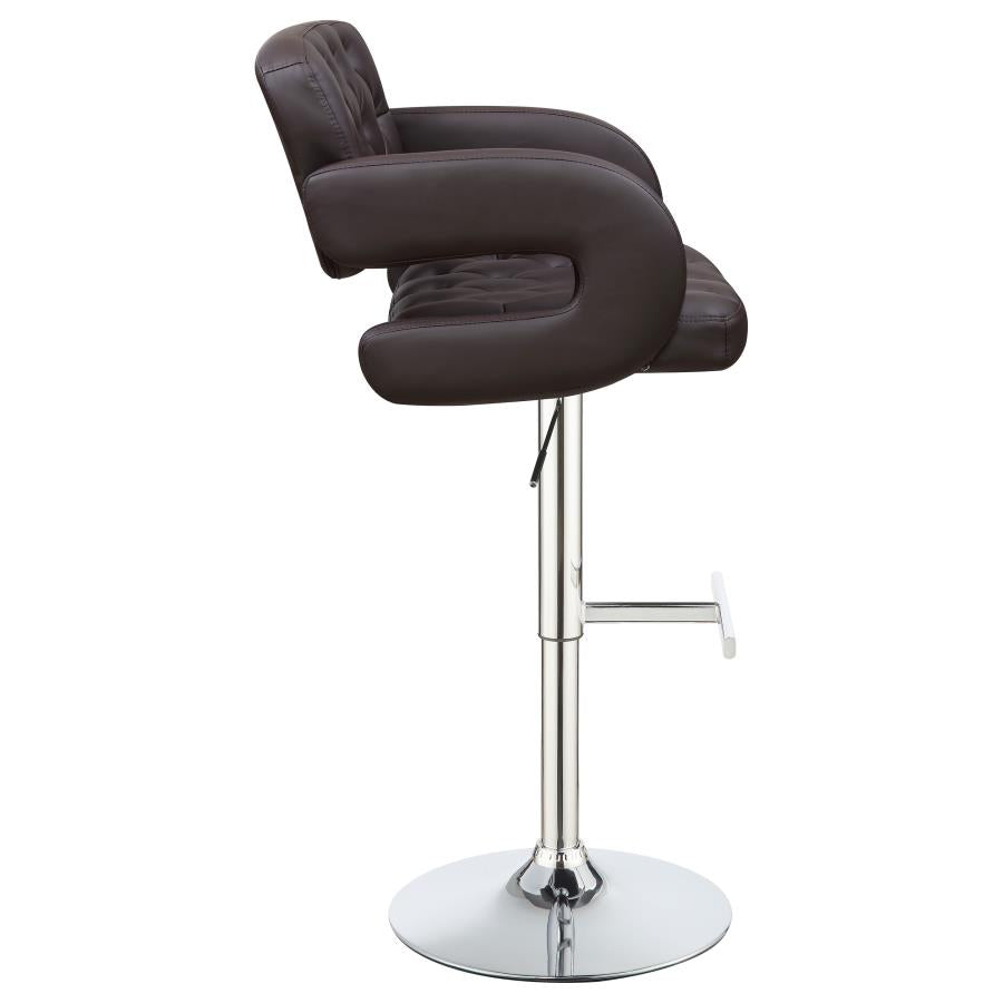 Brandi Brown Adjustable Bar Stool - furniture place usa