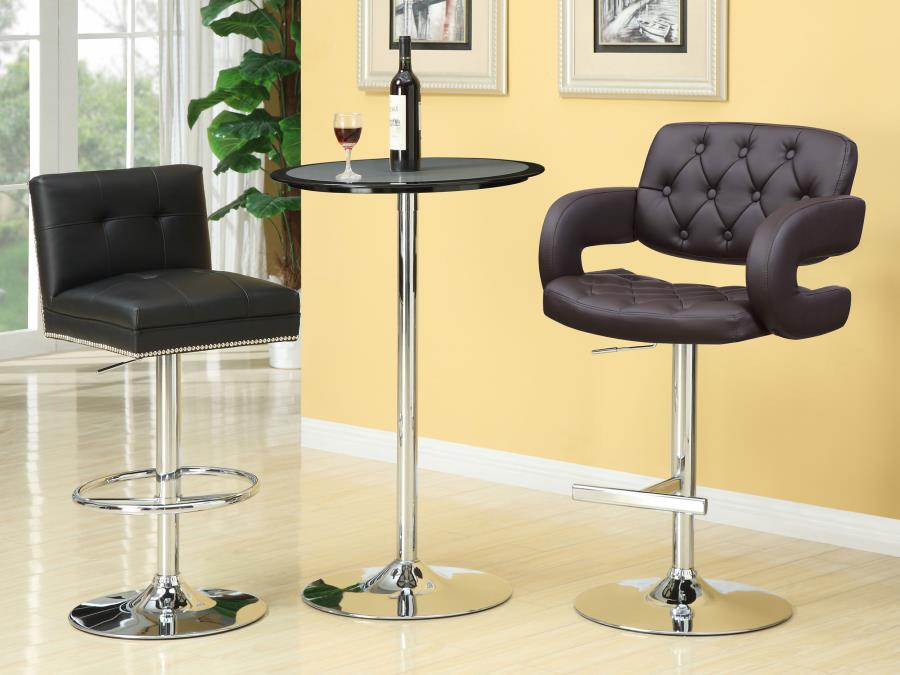 Brandi Brown Adjustable Bar Stool - furniture place usa