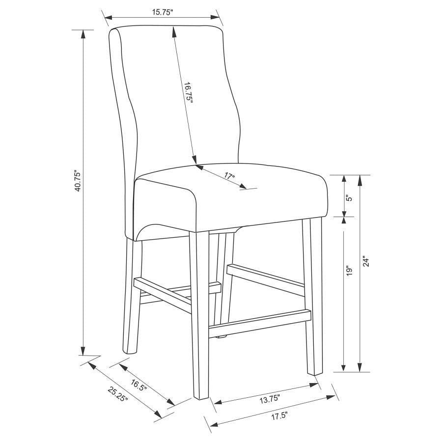 Mulberry Grey Counter Stool - furniture place usa