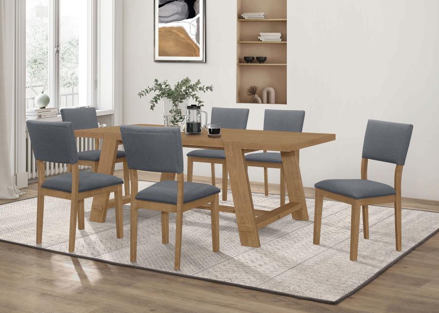 Sharon Brown 7 Pc Dining Set - furniture place usa
