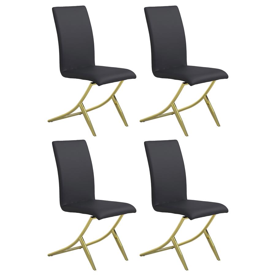 Carmelia Black Side Chair - furniture place usa