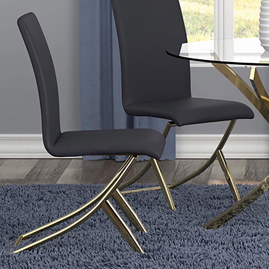 Carmelia Black Side Chair - furniture place usa