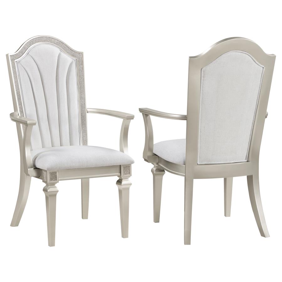 Evangeline Ivory Arm Chair - furniture place usa
