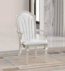 Evangeline Ivory Arm Chair - furniture place usa