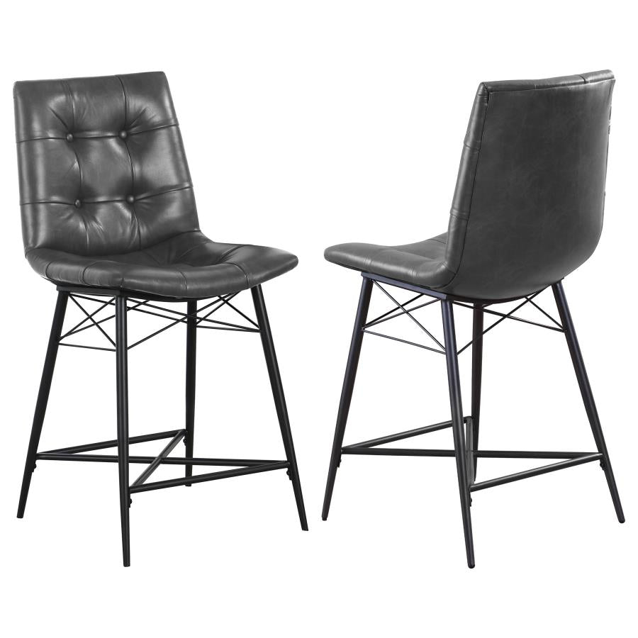 Aiken Black Counter Stool - furniture place usa