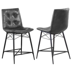 Aiken Black Counter Stool - furniture place usa
