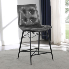 Aiken Black Counter Stool - furniture place usa
