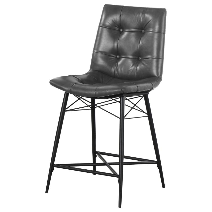 Aiken Black Counter Stool - furniture place usa