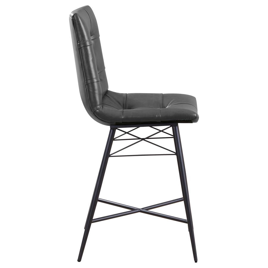 Aiken Black Counter Stool - furniture place usa