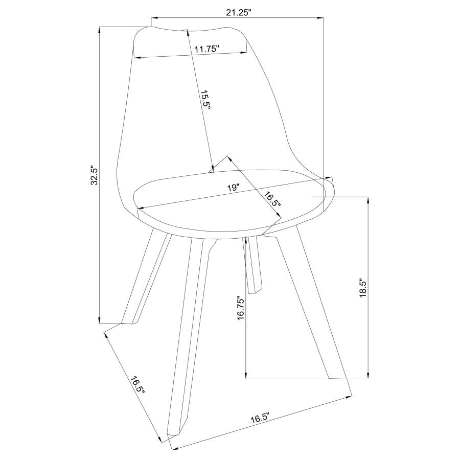 Caballo Brown Side Chair - furniture place usa