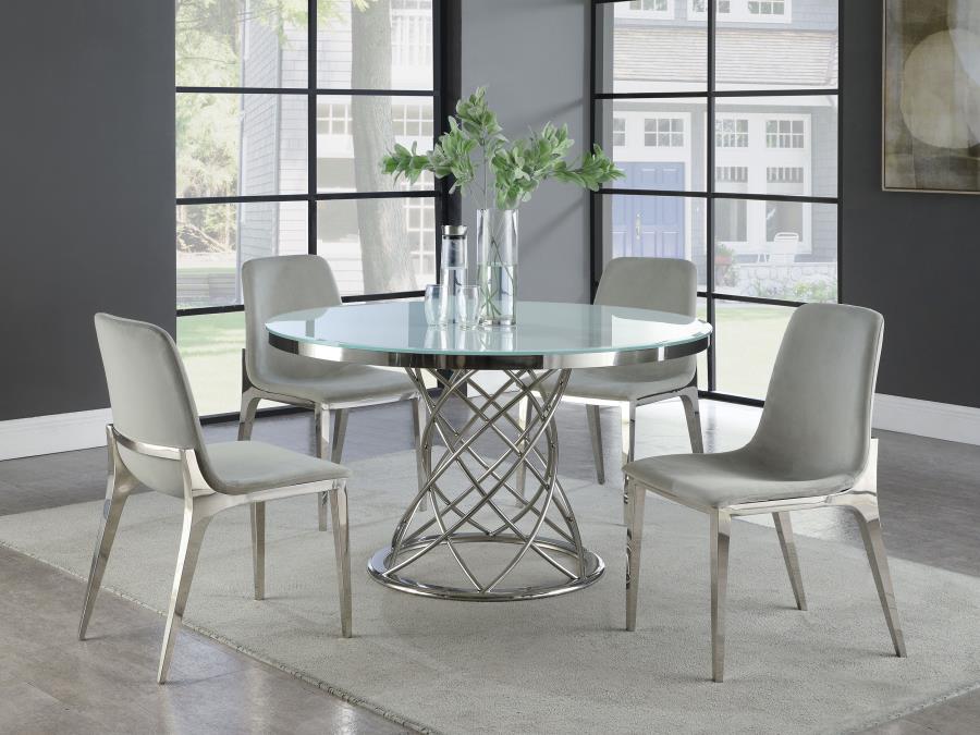 Irene Grey 5 Pc Dining Set - furniture place usa