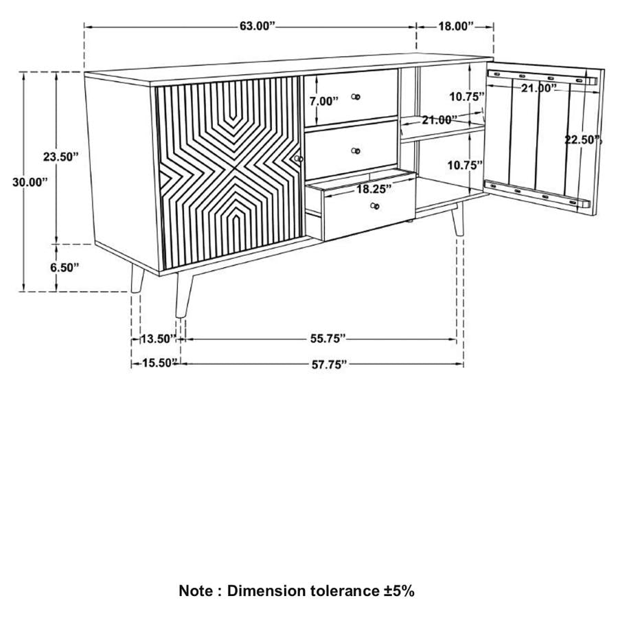 Partridge Brown Sideboard - furniture place usa